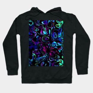 Dynamic Blues Abstract Digital Art. Hoodie